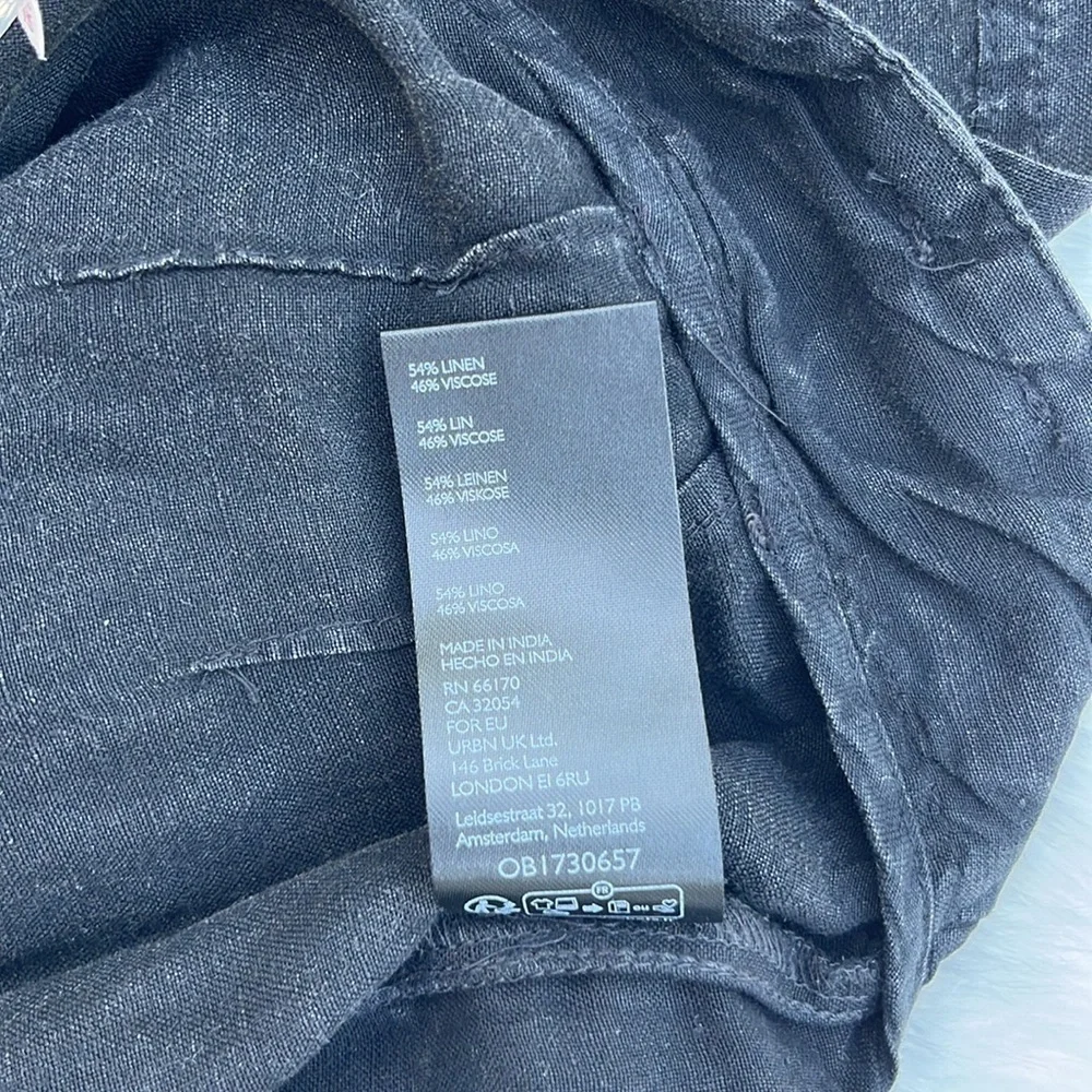 NWOT Free People Calla Linen Trouser Shorts Size 2 Black